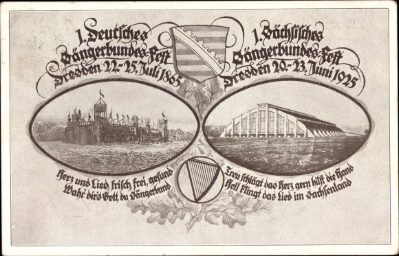 Passepartout PC Dresden, 1st Saxon Singers' Association Festival 1925, Anniversary of the Singers' Association Festival 1865