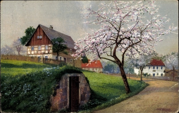 Photochromic PC NOD series 294 no. 4508, houses, bunkers