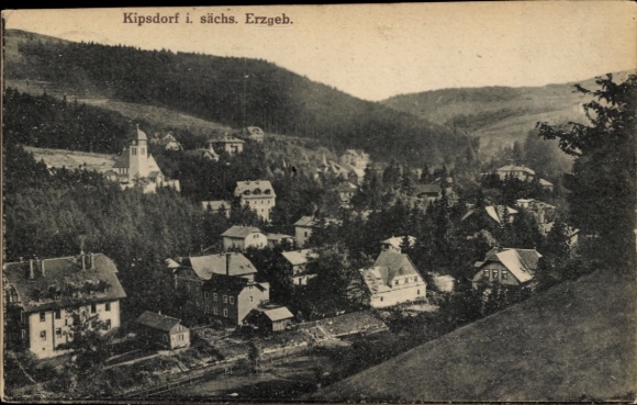 Ak Kipsdorf Altenberg Erzgebirge, Panorama vom Ort