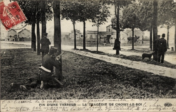 Postcard Choisy le Roy Val de Marne, Fin d'une Terreur, La Tragedie