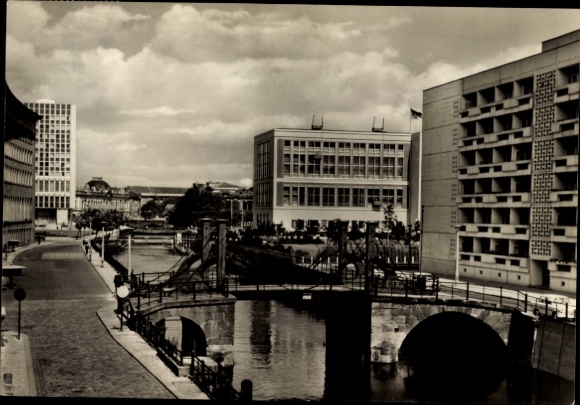 Postcard Berlin Mitte, Jungfernbrücke