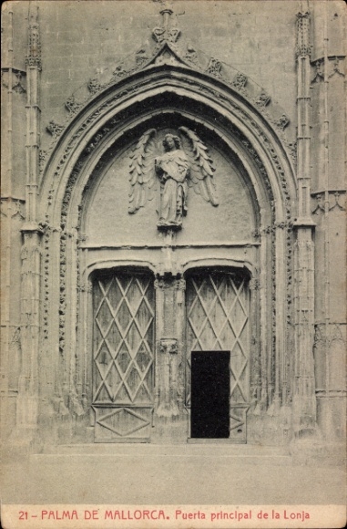 KP Palma de Mallorca Baleary, Puerta major de la Lonja, anioł, Palma de Mallorca