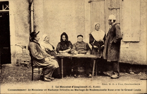 CPA Le Meunier d'Angibault, George Sand, Consentement de Monsieur et Madame Bricolin