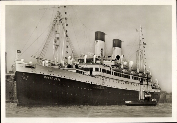 Postcard steamship MS Monte Sarmiento, HSDG