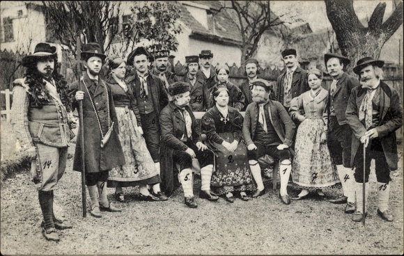 Ak Ruhla, Rühler Kirchenstriet 1908, Volksstück von Arno Schlothauer, Schauspieler
