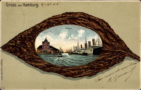 Chromo-Litho Hamburg Mitte St. Pauli, port