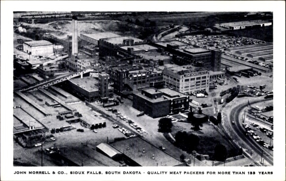 Ansichtkaart Sioux Falls, South Dakota, VS, John Morrell en Co.
