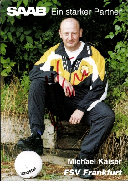 Autogrammkarte Fußballer Michael Kaiser, FSV Frankfurt, Autogramm