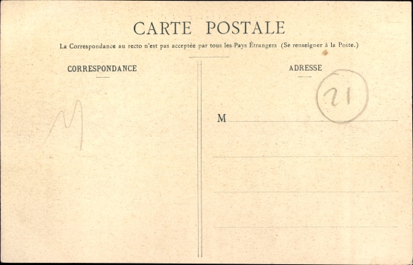 Postcard Dijon Côte d&#39;Or, Place Darcy, carriage, railway
