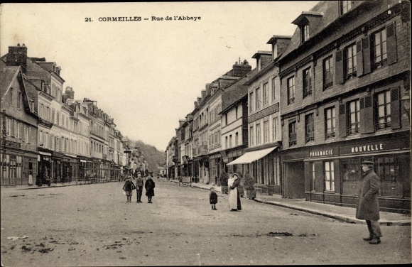 Postcard Cormeilles Eure, Rue de l&#39;Abbaye