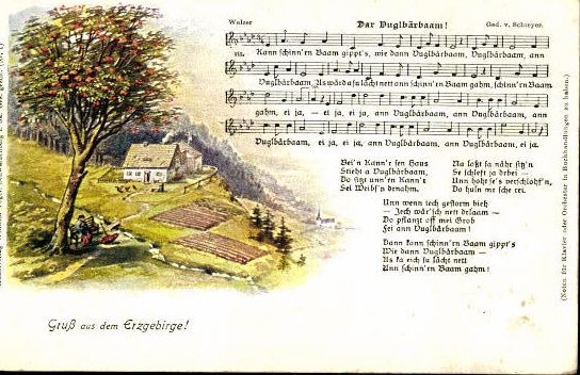 30 individual song cards, Anton Günther