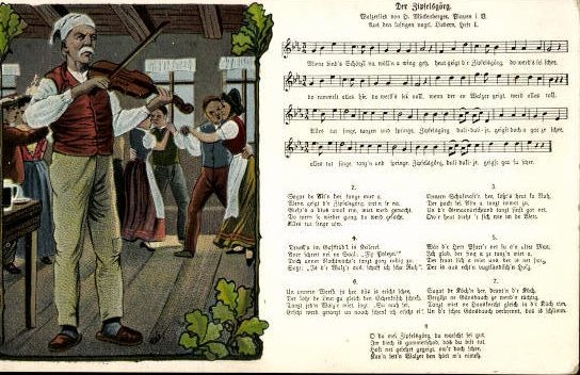 30 individual song cards, Anton Günther