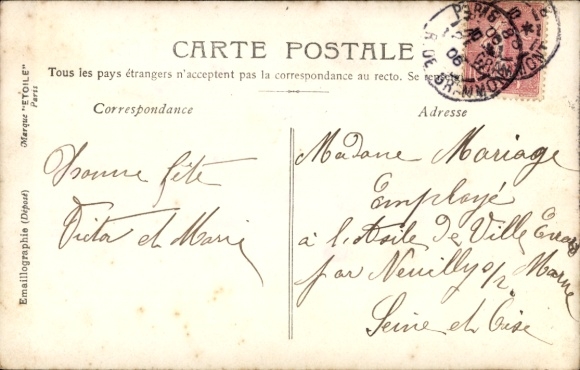 Letters Postcard First Name Louise, Girl Portraits