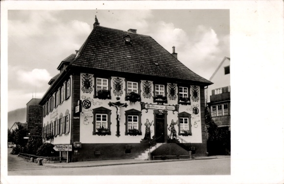 Ak Haslach im Kinzigtal Schwarzwald, Gasthaus "Zur Kanone"