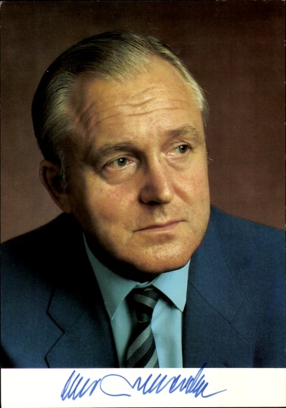 Postcard politician Oscar Schneider, portrait, autograph