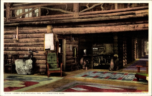 Ak Wyoming VS, Yellowstone National Park, Old Faithful Inn, lobby