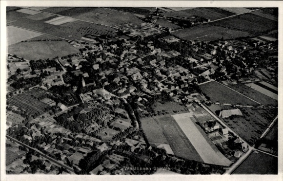 Ak Westönnen Werl in Westfalen, luchtfoto