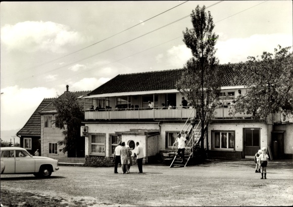 Postcard Waffenrod Hinterrod Eisfeld Thuringia, Park Cafe