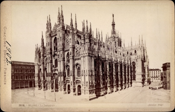 Kabinetsfoto Milano Milan Lombardia, La Cattedrale, Edizioni Giacomo Brogi