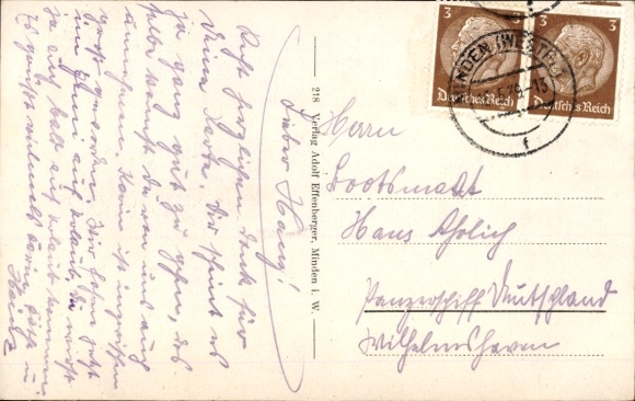 Postcard Minden in Westphalia, state railway station, canal bridge, lock, cathedral, Wesertor, market square