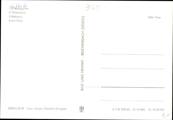PC Weißbach Amtsberg in the Ore Mountains, kindergarten, partial view, town hall, in the park