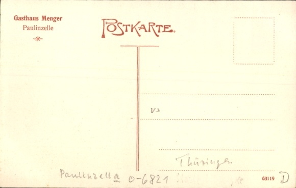 Postcard Paulinzella Königsee Rottenbach in Thuringia, forester's house, old monastery building