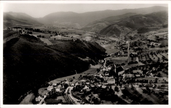 Postcard Oberharmersbach in the Black Forest Baden, aerial photograph