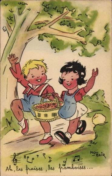 Song Postcard Ah, les fraises, les framboises