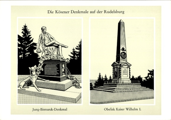 Studentika Ak Corpsstudentische Erinnerungsstätten, VAC, Kösener Denkmale Rudelsburg, Bismarck