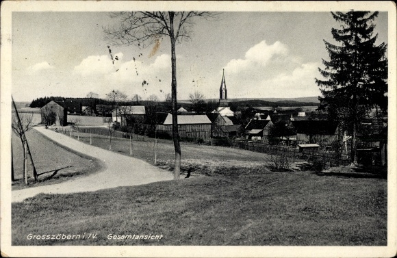 PC Großzöbern Weischnitz im Vogtland, general view of the place, church tower