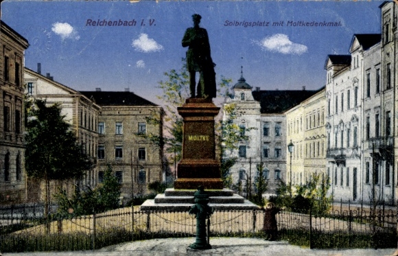 KP Reichenbach im Vogtland, Solbrigsplatz z pomnikiem Moltkego