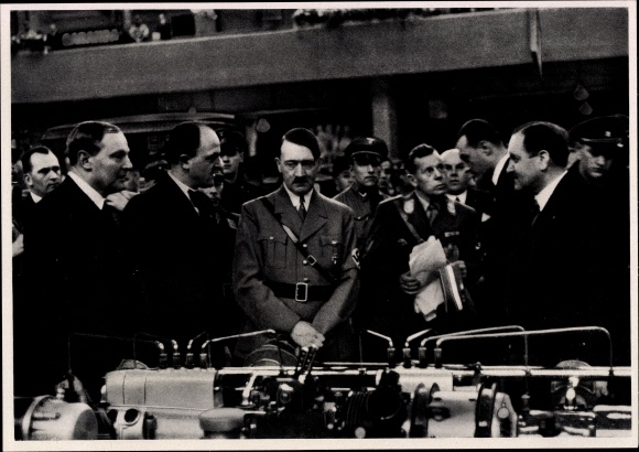 Sammelbild Adolf Hitler, Autoausstellung 1935 Berlin, Sammelwerk Nr. 15 Bild 86