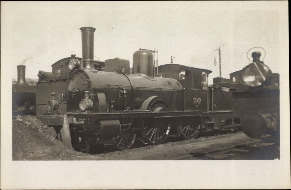 Foto Ak Dampflokomotive 1642, ehem. römische Eisenbahn