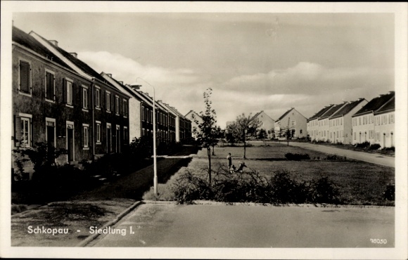 Postcard Schkopau in the Saalekreis, settlement I.