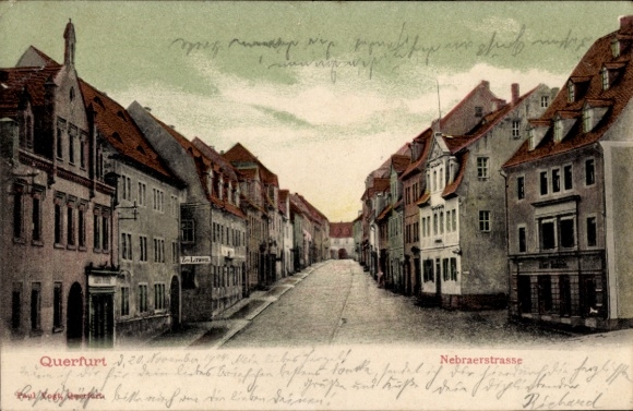 Ak Querfurt im Saalekreis, Nebraer Straße, Gasthof zum Löwen