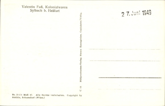 Ak Sylbach Haßfurt in Unterfranken, Fliegeraufnahme