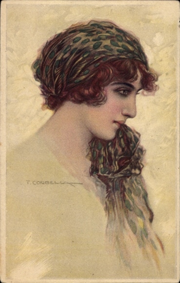 Artist Postcard Corbella, T., portrait of a Woman, 233 - 3