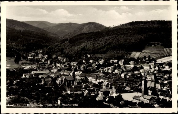 Postcard Bad Bergzabern on the Palatinate Wine Route, aerial photograph