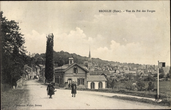 Ak Broglie Eure, Vue du Pre des Forges
