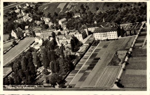Ak Hegne Allensbach am Bodensee, Fliegeraufnahme, Provinzhaus der Kreuzschwestern