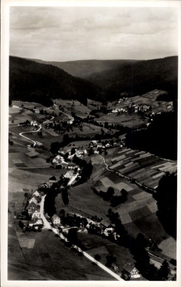Postcard Tonbach Baiersbronn in the Black Forest, aerial photograph
