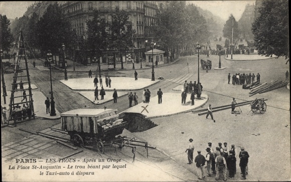 KP Paris VIII., Dziury, Po burzy, Place Saint-Augustin