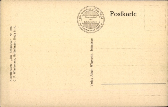 Artist Postcard Gehlberg in Thuringia, Berghotel Schmücke