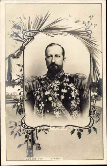 Passepartout Postcard Ferdinand I, Prince of Bulgaria
