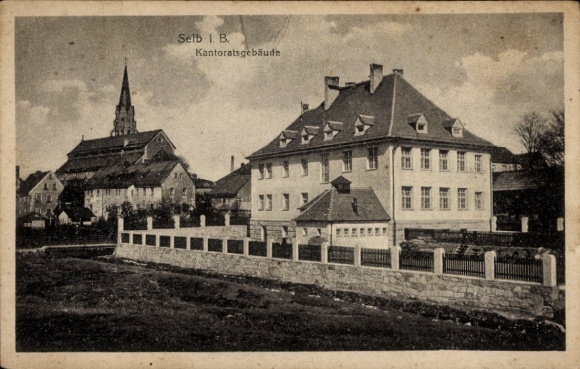 Ak Selb in het Fichtelgebirge Opper-Franken, cantoraatgebouw