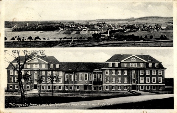 Postcard Egendorf Blankenhain in Thuringia, Panorama, Thuringian State School for Leadership and Politics