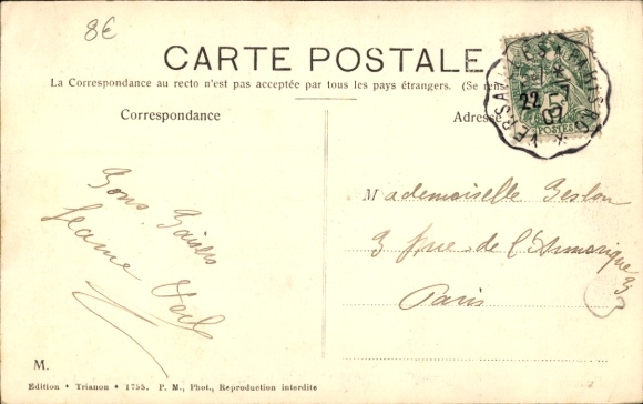 Postcard Bellevue Hauts de Seine, Rond-Point et Bassin de l'Avenue Mélanie