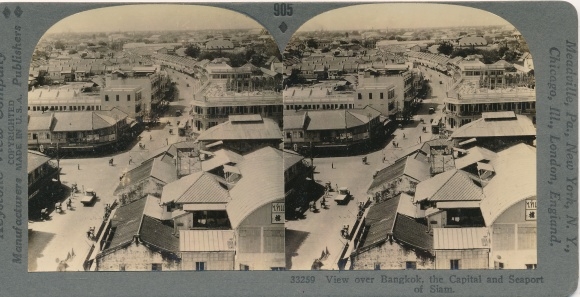 Stereo Foto Bangkok Thailand, Stadtbild, Vogelschau
