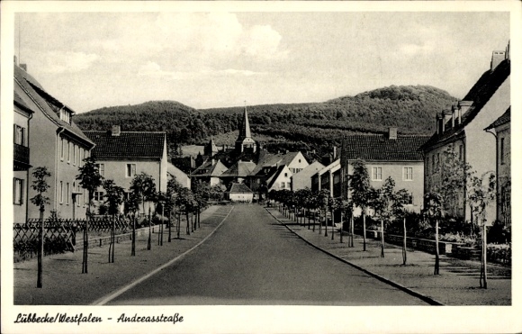 Postcard Lübbecke in Westphalia, Andreasstraße