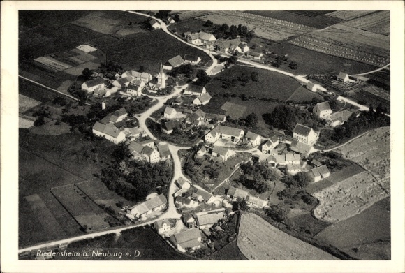 Postcard Rennertshofen in Upper Bavaria, Riedensheim, aerial photograph